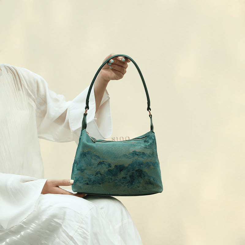 Xiangyunsha Silk Mulberry Silk Vintage Shoulder Bag - Image 2