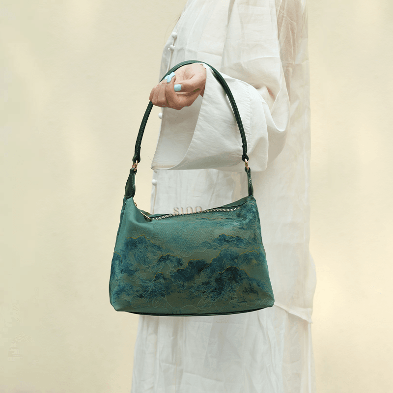 Xiangyunsha Silk Mulberry Silk Vintage Shoulder Bag - Image 4