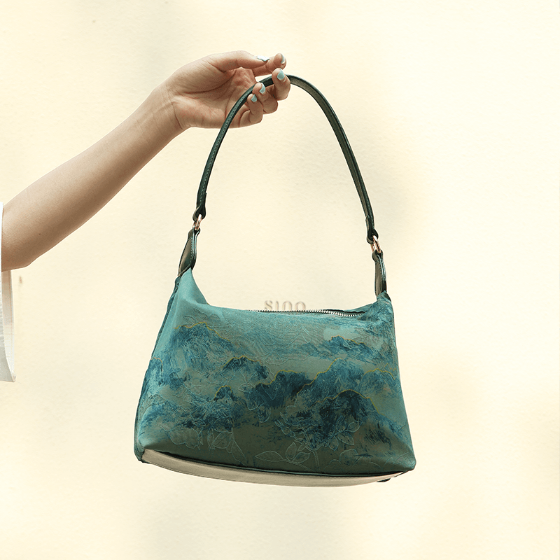Xiangyunsha Silk Mulberry Silk Vintage Shoulder Bag - Image 5