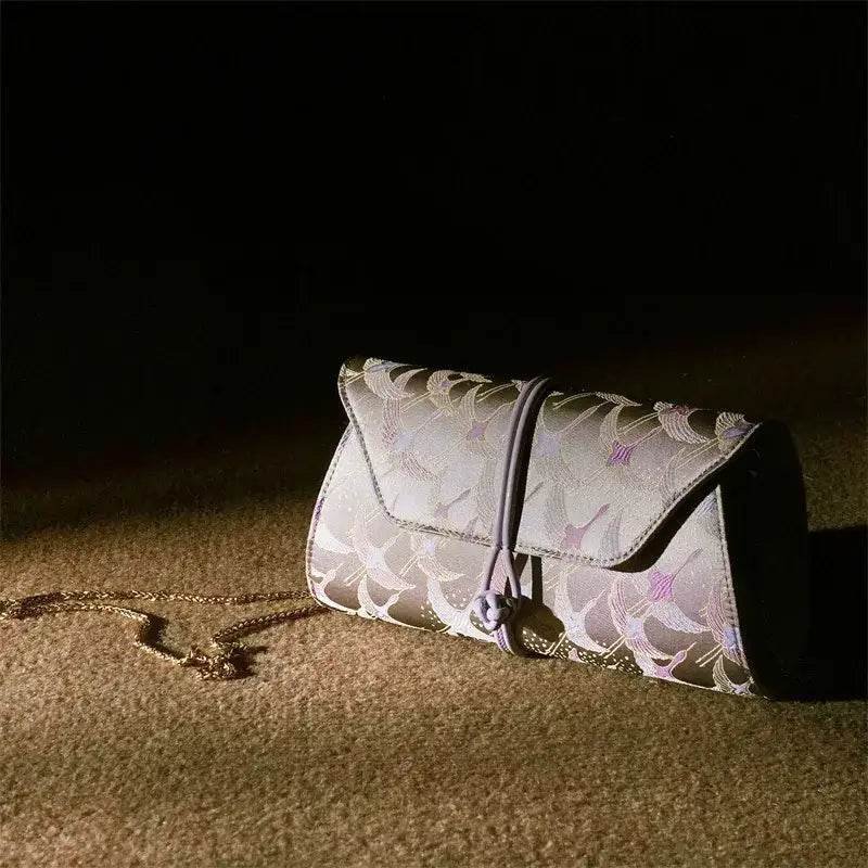 Xiangyunsha Silk Vintage New Chinese-Style Evening Clutch Wallet - Image 18