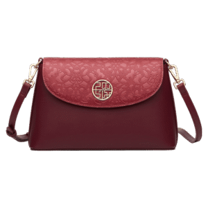 Embossing Leather Red Shoulder Bag Wedding Handbag