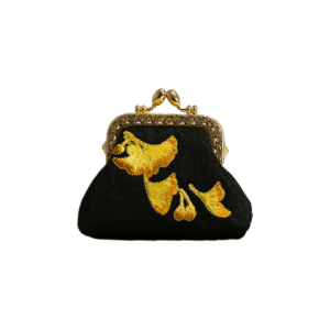 Embroidery Vintage Mini Coin Kiss Lock Purse Wallet