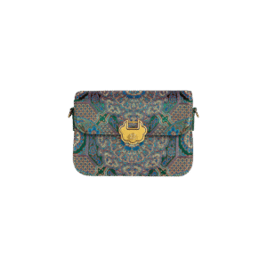 Song Brocade Leather Luxurious Clutch Handbag